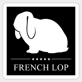 French Lop Rabbit White Silhouette Sticker